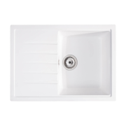 Мойка для кухни Sink Quality Titanite 1KKO 68x49,5x21,5 с переливом наногранит белый TIT.W.1KKO.X
