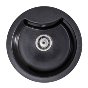 Мойка для кухни Sink Quality Azurite 1KBO 49x49x14,2 с переливом наногранит парча AZU.B.1KBO.X