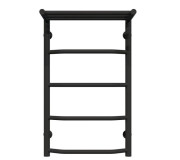 Сушка для рушників водяна Deffi Трапеція з полицею П5 400х700 нижнє підключення чорний C.TP.70.40.5.B.A