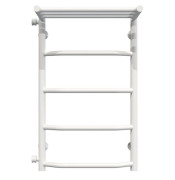 Сушка для рушників водяна Deffi Трапеція з полицею П5 400х700 бічне ліве підключення білий C.TP.70.40.5.W.B