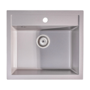Мойка для кухни Sink Quality Ferrum IK 60 56,5x51x20,5 с переливом наногранит серый FER.D.1K60.X