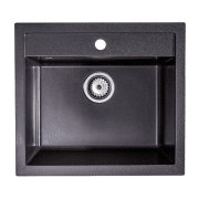 Мийка для кухні Sink Quality Ferrum IK 60 56,5x51x20,5 з переливом нанограніт графіт FER.G.1K60.X