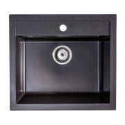 Мойка для кухни Sink Quality Ferrum IK 60 56,5x51x20,5 с переливом наногранит графит FER.G.1K60.X