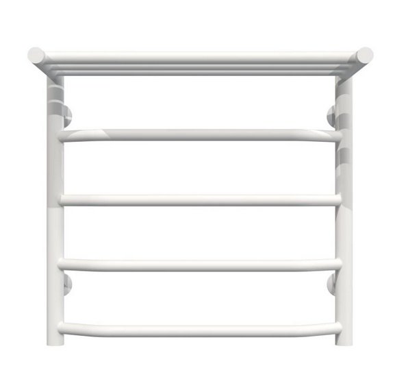 Сушка для рушників водяна Deffi Трапеція з полицею П5 500х500 нижнє підключення білий C.TP.50.50.5.W.A