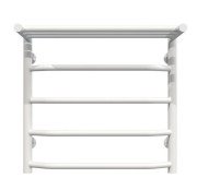 Полотенцесушитель водяной Deffi Трапеция с полкой П5 500х500 нижнее подключение белый C.TP.50.50.5.W.A