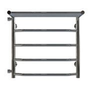 Полотенцесушитель водяной Deffi Трапеция с полкой П5 500х500 боковое левое подключение хром C.TP.50.50.5.C.B