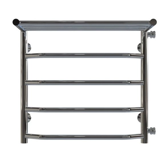 Сушка для рушників водяна Deffi Трапеція з полицею П5 500х500 бічне праве підключення хром C.TP.50.50.5.C.C