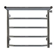 Сушка для рушників водяна Deffi Трапеція з полицею П5 500х500 бічне праве підключення хром C.TP.50.50.5.C.C