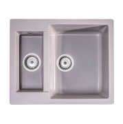 Мойка для кухни Sink Quality Ferrum 5KBO 60,5x49,5x21 с переливом наногранит серый FER.D.5KBO.X