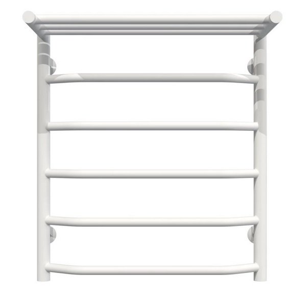 Полотенцесушитель водяной Deffi Трапеция с полкой П6 500х600 нижнее подключение белый C.TP.60.50.6.W.A