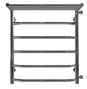 Полотенцесушитель водяной Deffi Трапеция с полкой П6 500х600 боковое правое подключение хром C.TP.60.50.6.C.C