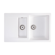 Мойка для кухни Sink Quality Ferrum 5KKO 79,5х49,5х21 с переливом наногранит белый FER.W.5KKO.X