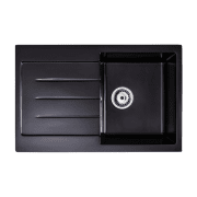 Мойка для кухни Sink Quality Realgar 1KDO 76,5x49x20,5 с переливом наногранит черный REA.C.1KDO.X