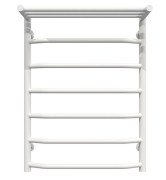 Полотенцесушитель водяной Deffi Трапеция с полкой П7 500х700 нижнее подключение белый C.TP.70.50.7.W.A