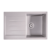 Мийка для кухні Sink Quality Realgar 1KDO 76,5x49x20,5 з переливом нанограніт сірий REA.D.1KDO.X