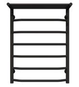 Полотенцесушитель водяной Deffi Трапеция с полкой П7 500х700 нижнее подключение черный C.TP.70.50.7.B.A