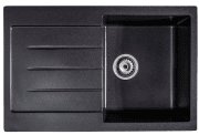 Мойка для кухни Sink Quality Realgar 1KDO 76,5x49x20,5 с переливом наногранит графит REA.G.1KDO.X
