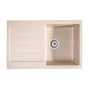 Мойка для кухни Sink Quality Realgar 1KDO 76,5x49x20,5 с переливом наногранит бежевый REA.P.1KDO.X