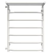 Сушка для рушників водяна Deffi Трапеція з полицею П7 500х700 бічне ліве підключення білий C.TP.70.50.7.W.B