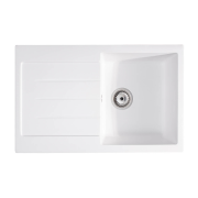 Мойка для кухни Sink Quality Realgar 1KDO 76,5x49x20,5 с переливом наногранит белый REA.W.1KDO.X