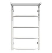 Полотенцесушитель водяной Deffi Трапеция с полкой П5 400х700 нижнее подключение белый C.TP.70.40.5.W.A