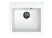 Мойка для кухни Sink Quality Ferrum IK 50 49x45x20,5 с переливом наногранит белый FER.W.1K50.X
