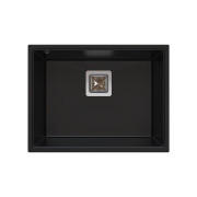 Мийка для кухні Sink Quality Argon 1KBO 60 55x42x22,5 з переливом нанограніт чорний ARG.C.1KBO.60
