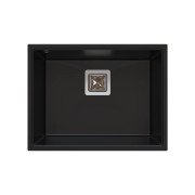 Мойка для кухни Sink Quality Argon 1KBO 60 55x42x22,5 с переливом наногранит черный ARG.C.1KBO.60