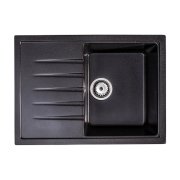 Мойка для кухни Sink Quality Titanite 1KKO 68x49,5x21,5 с переливом наногранит графит TIT.G.1KKO.X
