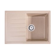 Мойка для кухни Sink Quality Titanite 1KKO 68x49,5x21,5 с переливом наногранит бежевый TIT.P.1KKO.X