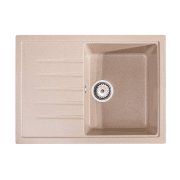 Мийка для кухні Sink Quality Titanite 1KKO 68x49,5x21,5 з переливом нанограніт бежевий TIT.P.1KKO.X