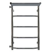 Полотенцесушитель водяной Deffi Трапеция с полкой П5 400х700 боковое левое подключение хром C.TP.70.40.5.C.B