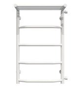 Сушка для рушників водяна Deffi Трапеція з полицею П5 400х700 бічне праве підключення білий C.TP.70.40.5.W.C