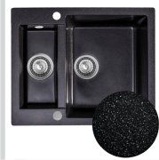 Мойка для кухни Sink Quality Ferrum 5KBO 60,5x49,5x21 с переливом наногранит парча FER.B.5KBO.X