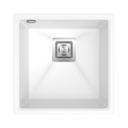 Мойка для кухни Sink Quality Argon 1KBO 50 42x42x22,5 с переливом наногранит белый ARG.W.1KBO.50