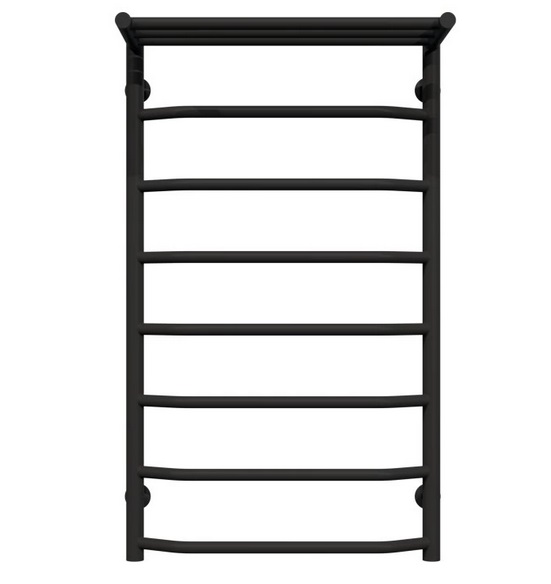 Сушка для рушників водяна Deffi Трапеція з полицею П8 500х900 нижнє підключення чорний C.TP.90.50.8.B.A