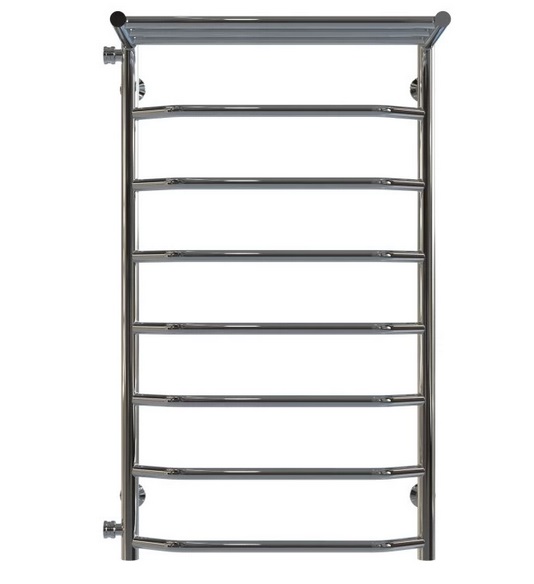 Сушка для рушників водяна Deffi Трапеція з полицею П8 500х900 бічне ліве підключення хром C.TP.90.50.8.C.B