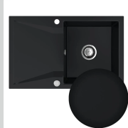 Мойка для кухни Sink Quality Obsidian 1KDO 79x50x20,5 с переливом наногранит черный OBS.C.1KDO.X