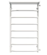 Сушка для рушників водяна Deffi Трапеція з полицею П8 500х900 бічне праве підключення білий C.TP.90.50.8.W.C