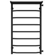 Сушка для рушників водяна Deffi Трапеція з полицею П8 500х900 бічне праве підключення чорний C.TP.90.50.8.B.C