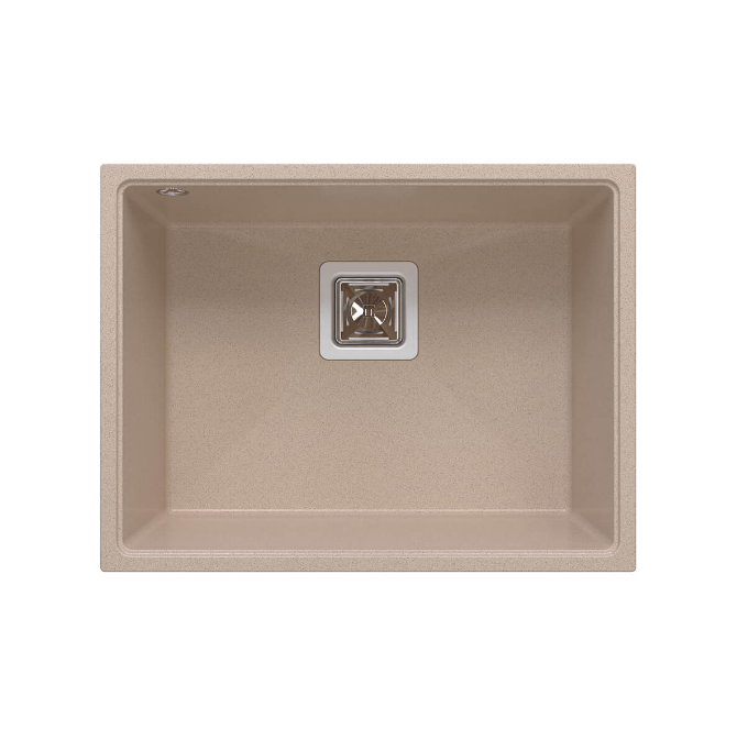 Мойка для кухни Sink Quality Argon 1KBO 60 55x42x22,5 с переливом наногранит бежевый ARG.P.1KBO.60