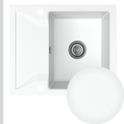 Мойка для кухни Sink Quality Obsidian 1KKO 59x50x21 см с переливом наногранит белый OBS.W.1KKO.X