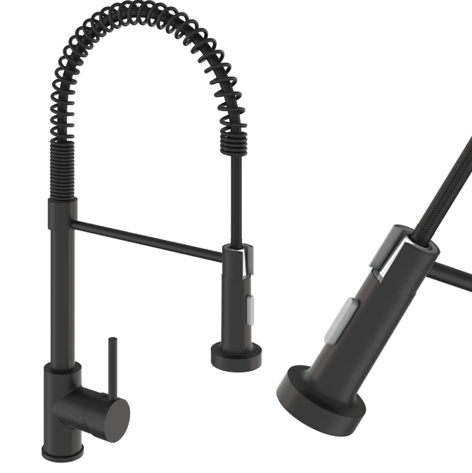 Смеситель для кухни Sink Quality Solid однорычажный с гибким изливом черный BSL-bk