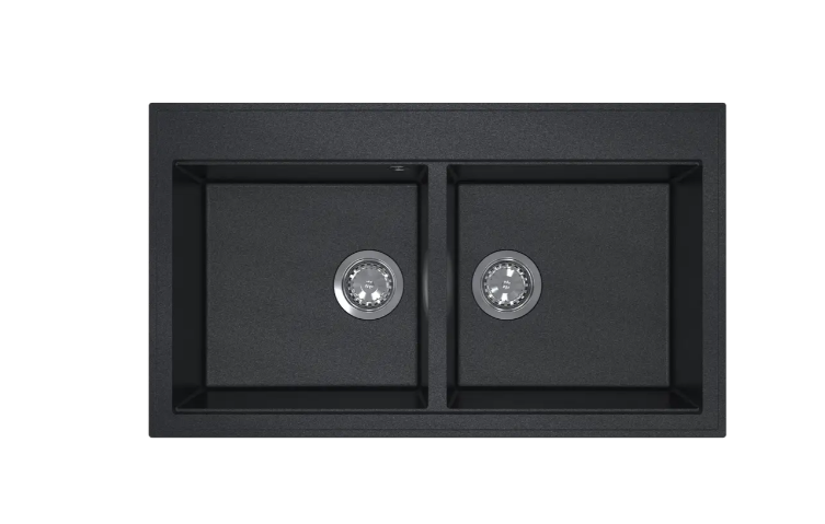 Мийка для кухні Sink Quality SINK 2K80 86X50X21,5 см з переливом нанограніт парча SINK.B.2K80.X