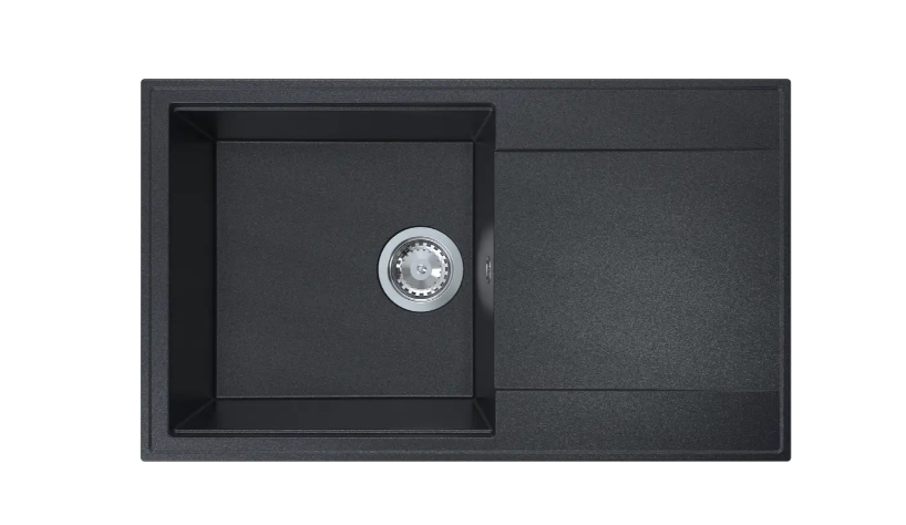 Мийка для кухні Sink Quality SINK 1KDOL 78X46X21,5 см з переливом нанограніт парча SINK.B.1KDOL.X