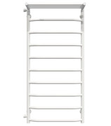 Полотенцесушитель водяной Deffi Трапеция с полкой П10 500х1100 боковое левое подключение белый C.TP.110.50.10.W.B