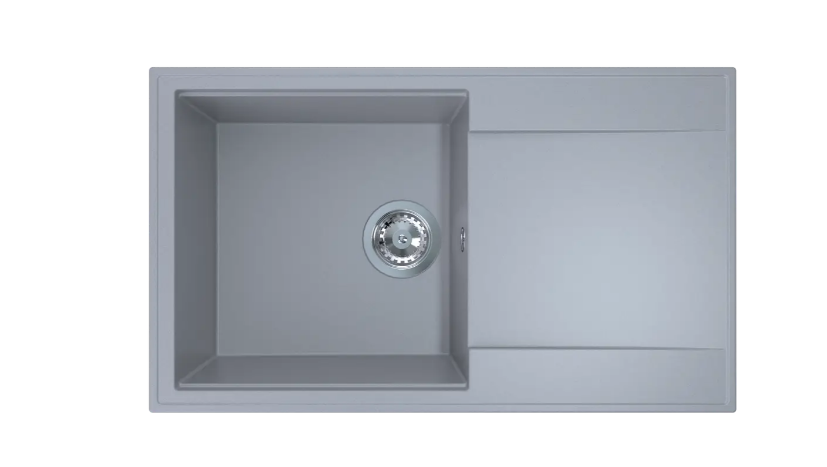 	Мойка для кухни Sink Quality SINK 1KDOL 78X46X21,5 см с переливом наногранит серый SINK.D.1KDOL.X