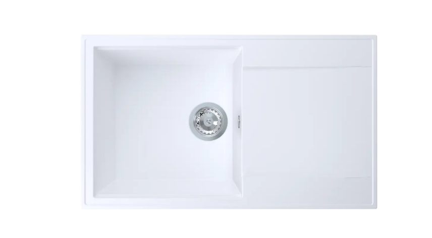 	Мойка для кухни Sink Quality SINK 1KDOL 78X46X21,5 см с переливом наногранит белый SINK.W.1KDOL.X