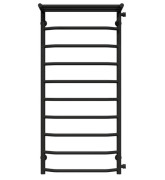 Сушка для рушників водяна Deffi Трапеція з полицею П10 500х1100 бічне праве підключення чорний C.TP.110.50.10.B.C