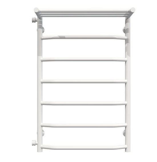 Сушка для рушників водяна Deffi Трапеція з полицею П7 500х800 бічне ліве підключення білий C.TP.80.50.7.W.B